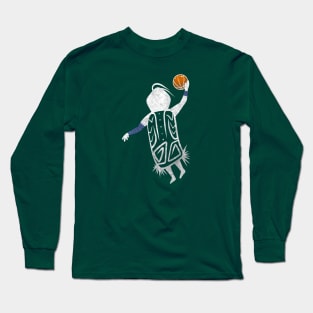 Dunking Basketball Player Long Sleeve T-Shirt